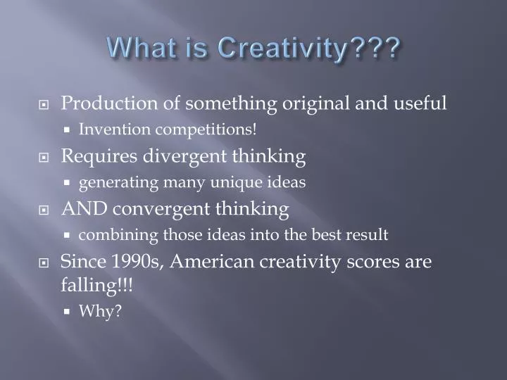 what is creativity