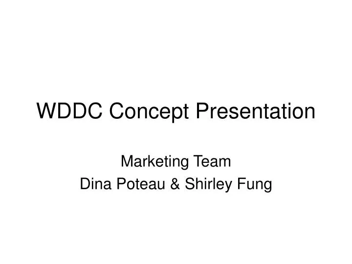 wddc concept presentation