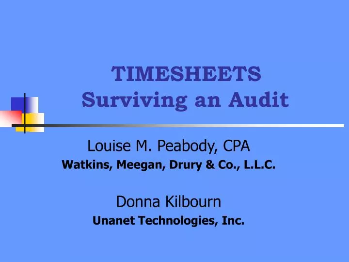 timesheets surviving an audit