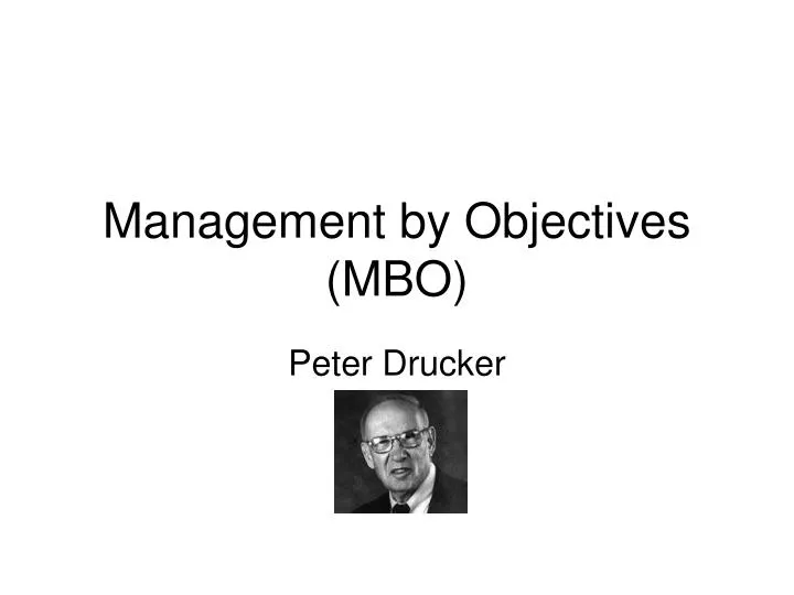 management by objectives mbo