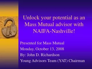 Unlock your potential as an Mass Mutual advisor with NAIFA-Nashville!
