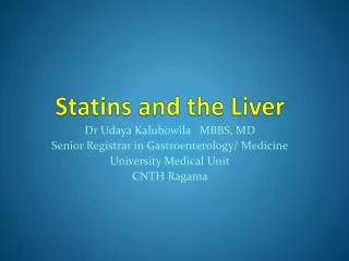 Statins and the Liver