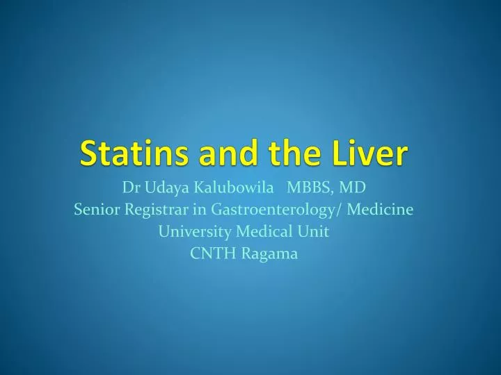 statins and the liver