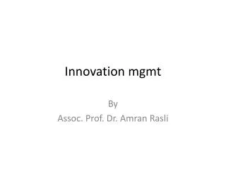 Innovation mgmt