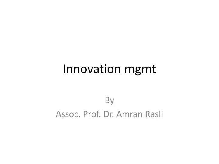 innovation mgmt