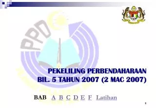 PEKELILING PERBENDAHARAAN BIL. 5 TAHUN 2007 (2 MAC 2007)