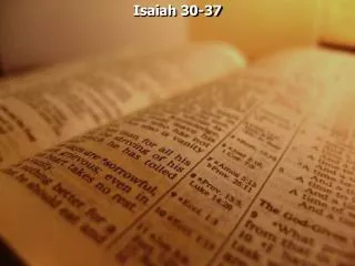 Isaiah 30-37