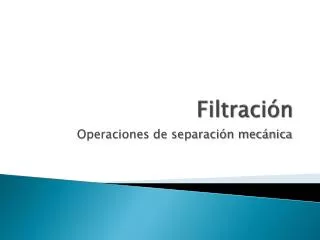 filtraci n