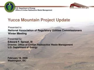 Yucca Mountain Project Update