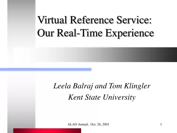 virtual reference service our real time experience