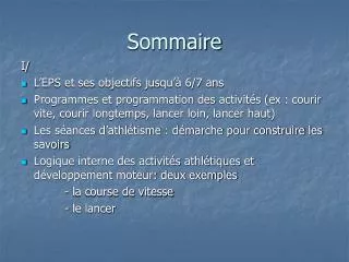 sommaire
