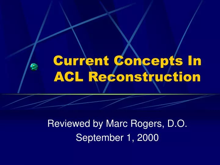 current concepts in acl reconstruction