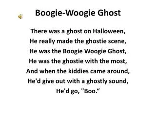 Boogie-Woogie Ghost