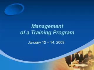 Management of a Training Program