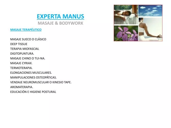 experta manus masaje bodywork