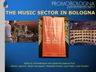 THE MUSIC SECTOR IN BOLOGNA