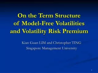 On the Term Structure of Model-Free Volatilities and Volatility Risk Premium