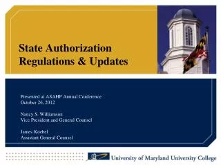 State Authorization Regulations &amp; Updates