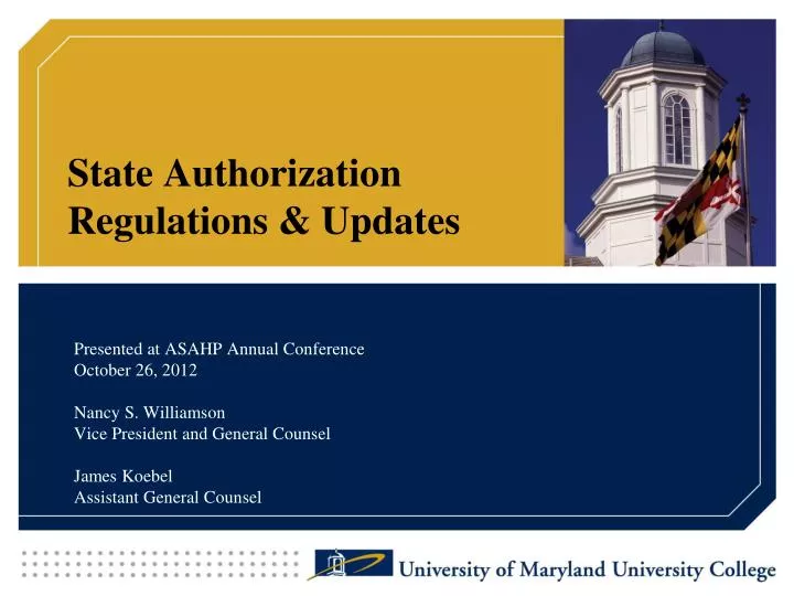 state authorization regulations updates