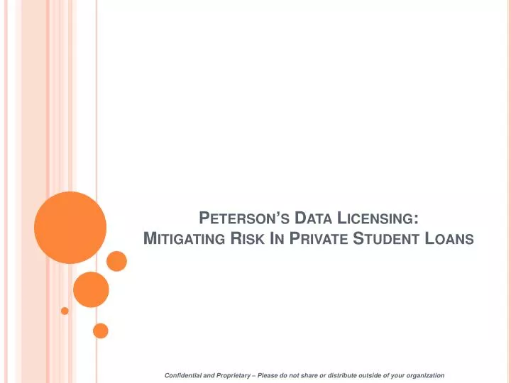 peterson s data licensing mitigating risk in private student loans