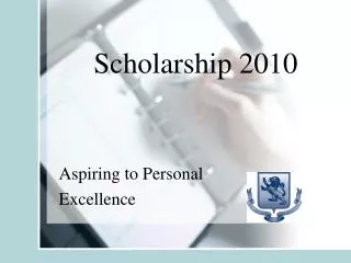 Scholarship 2010
