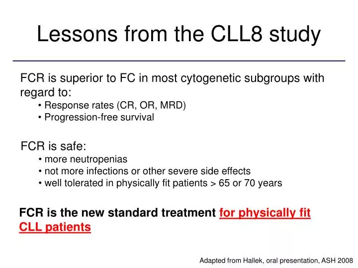 lessons from the cll8 study