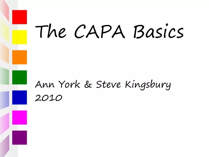 the capa basics