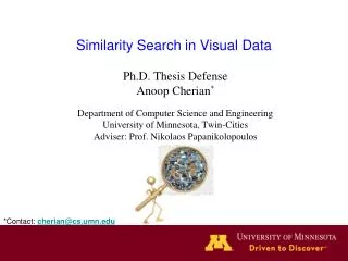 Similarity Search in Visual Data