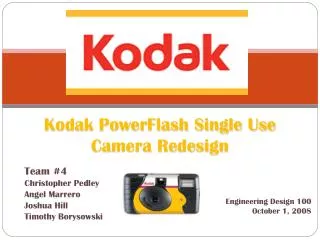 Kodak PowerFlash Single Use Camera Redesign