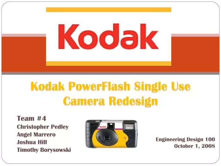kodak powerflash single use camera redesign