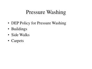 Pressure Washing