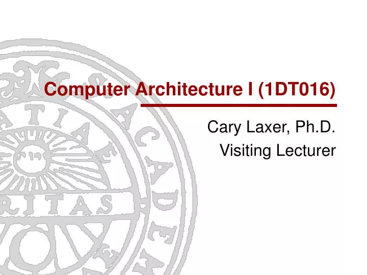 computer architecture i 1dt016
