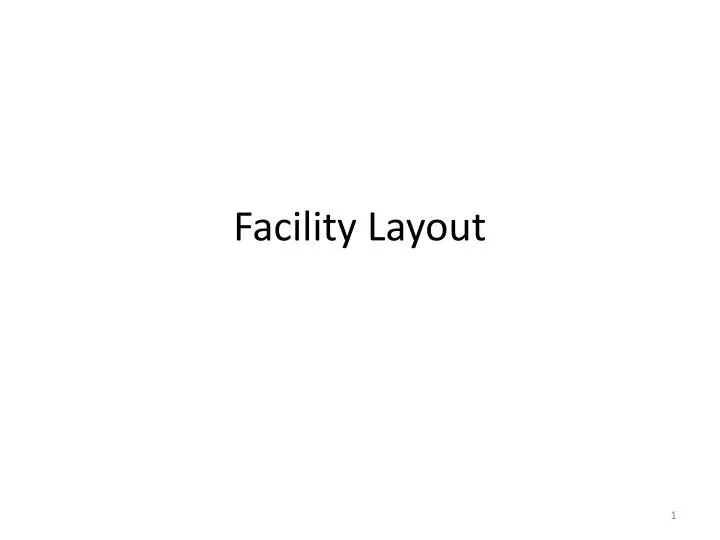 facility layout