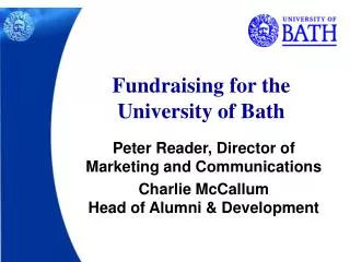 Fundraising for the University of Bath