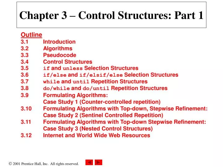 chapter 3 control structures part 1