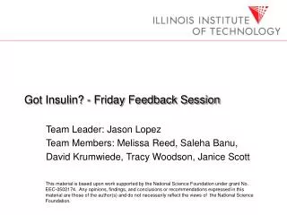 Got Insulin? - Friday Feedback Session