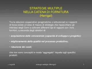 strategie multiple nella catena di fornitura herrigel