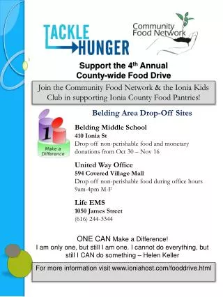 Support the 4 th Annual County-wide Food Drive