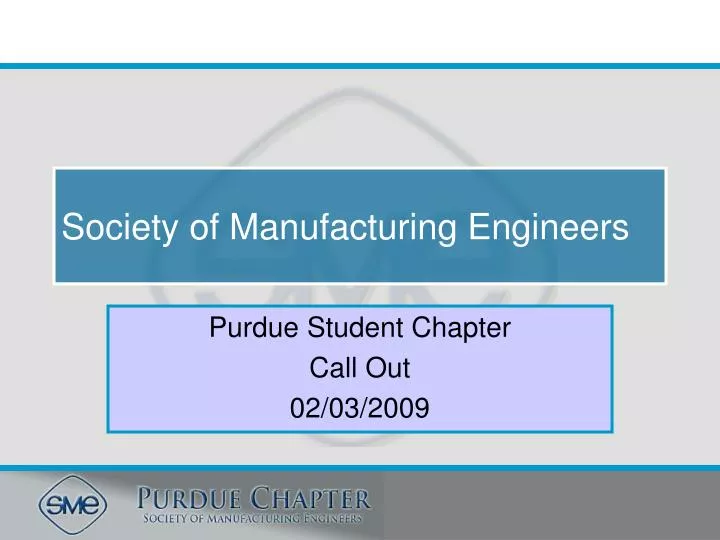 society of manufacturing engineers