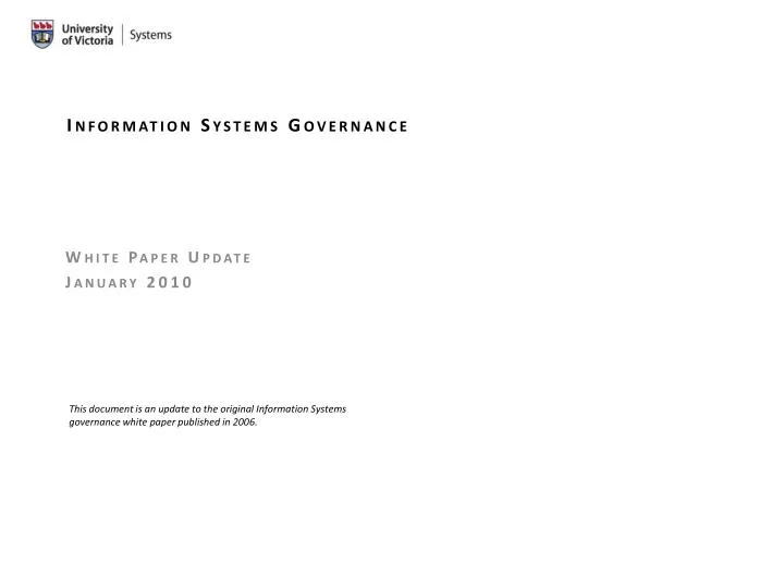 information systems governance