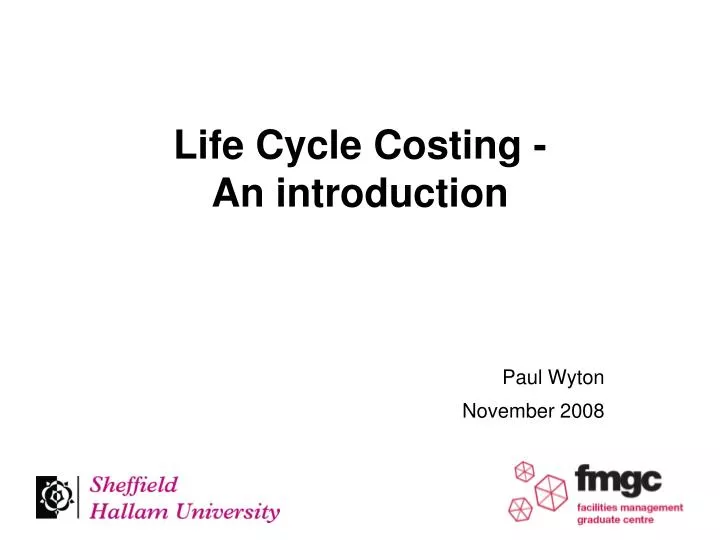 life cycle costing an introduction