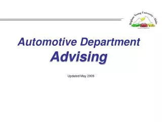 Automotive Department Advising