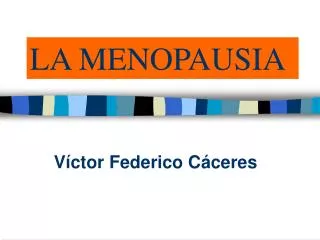 la menopausia
