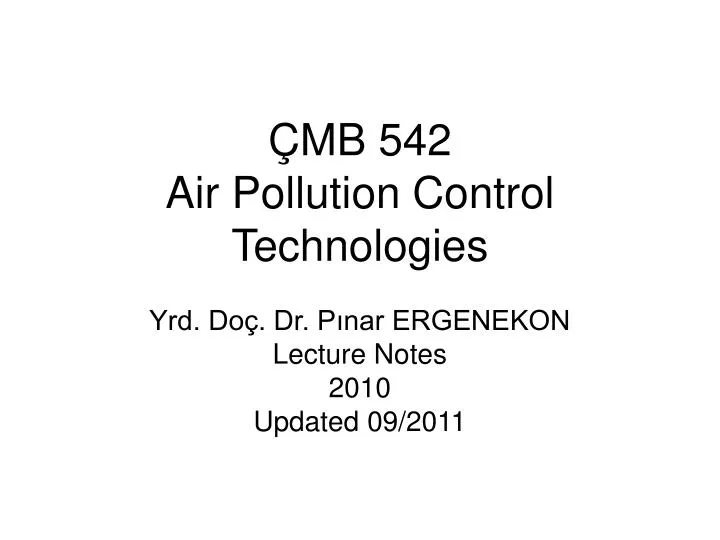 mb 542 air pollution control technologies