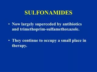 SULFONAMIDES