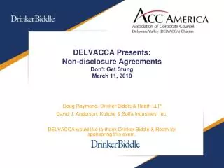 DELVACCA Presents: Non-disclosure Agreements Don’t Get Stung March 11, 2010