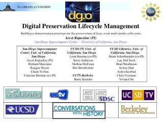 Digital Preservation Lifecycle Management Building a demonstration prototype for the preservation of large-scale multi-m
