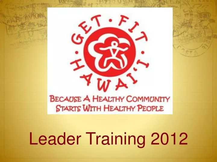 leader training 2012