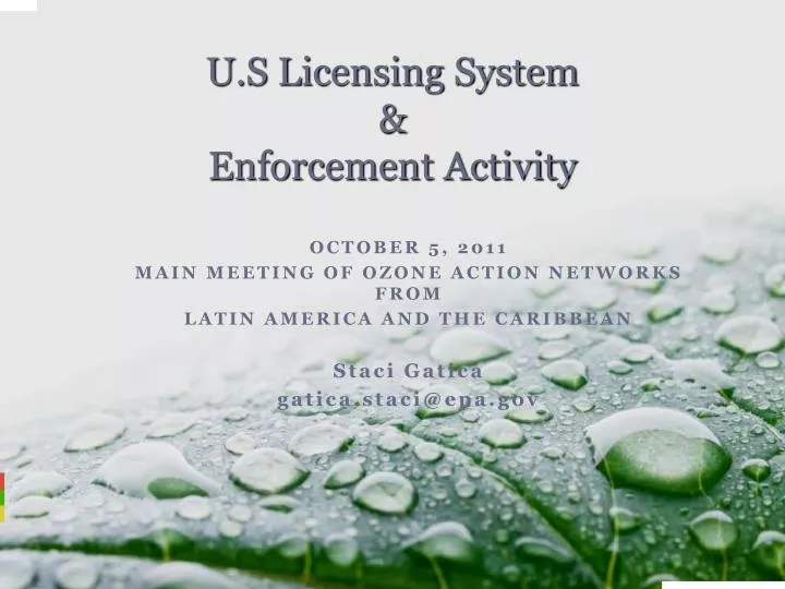 u s licensing system enforcement activity