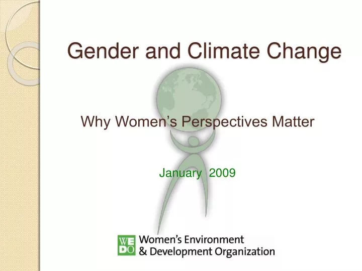 gender and climate change